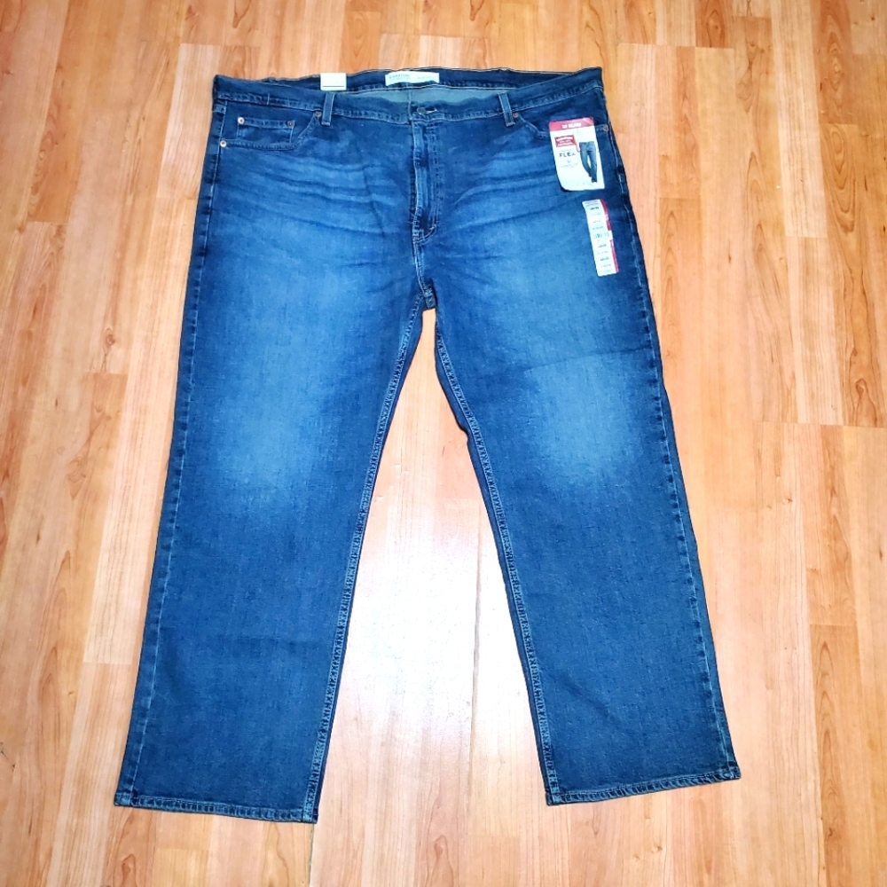 NEW Signature By Levi Strauss S61 Relaxed Mens Big + Tall Flex Jeans Size 48x30
